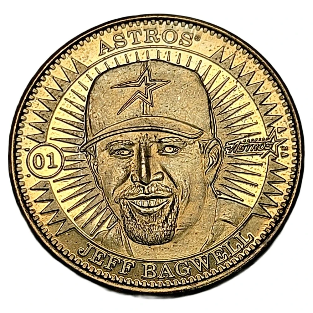 1998 Pinnacle Mint Collection Jeff Bagwell Houston Astros Brass Coin #01 VTG